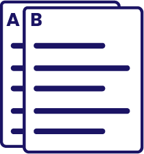 a and b list icon